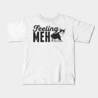 Cute & Funny Feeling Meh Kitty Adorable Cat Kids T-Shirt
